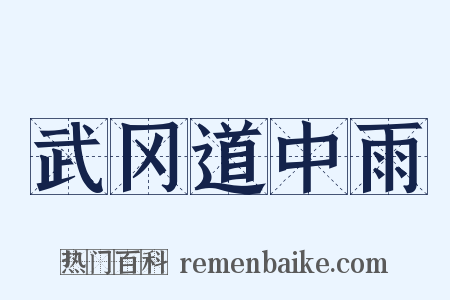 武冈道中雨是什么意思的图片